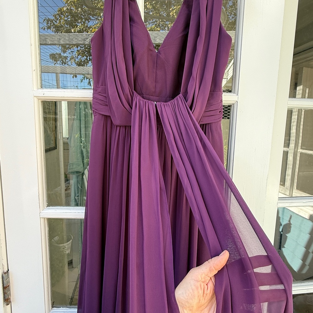 Elegant Plum Full Length Formal Gown worn once